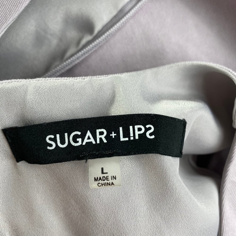 Sugar + Lips Sleeveless Belted Purple Mini Dress - Picture 9 of 10